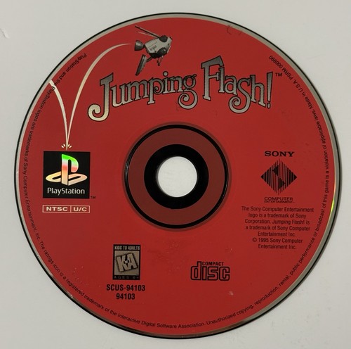 Jumping Flash - Sony PlayStation 1 PS1 Disc Only *Tested & Working*