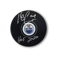 Kevin Lowe Autographed Edmonton Oilers Hockey Puck HOF 2020