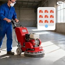 9 Pack Trapezoid Grinding Disc Hard Bond For Concrete Lavina Grinder #30/40 Grit