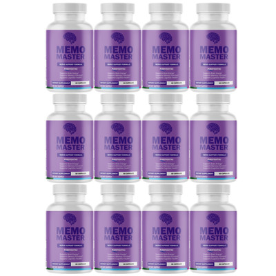 Memo Master Brain & Memory Support, Cognitive Formula Supplement - 12 Bottles