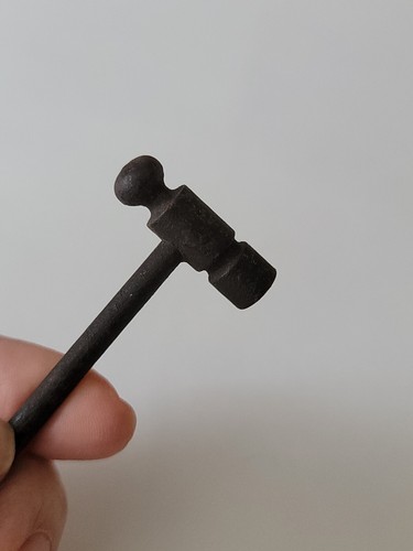 Antique Miniature Metal Mallet Hammer 4.5"L - Picture 8 of 17