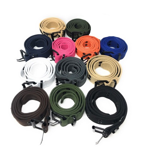Casaba Canvas Belts Double Row 2 Holes Grommet Fabric Military Mens Women Unisex - Imagen 3 de 64