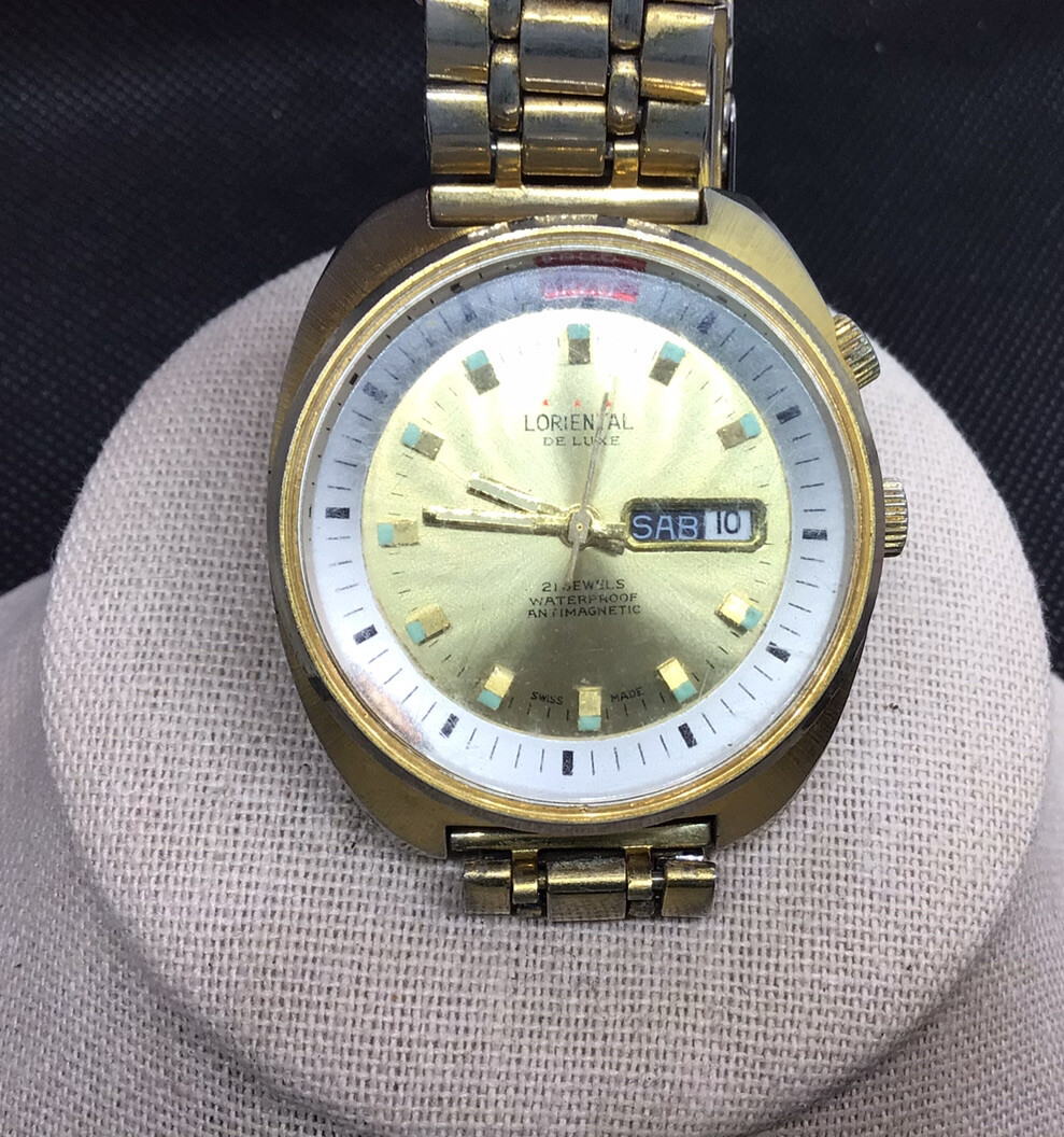 Vintage Mens Loriental Deluxe 21 Jewels Wrist Watch 
