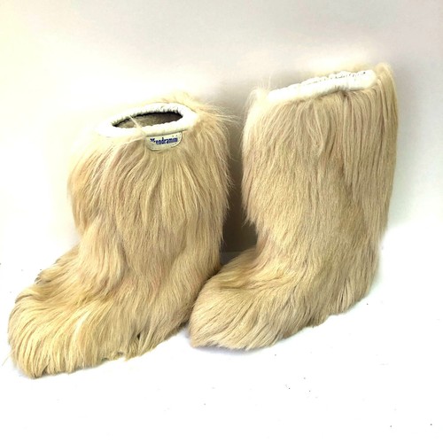 Vendramini Italy VTG 60s tall shag goat fur yeti Après ski shoes boots 37 /38 - 第 7/10 張圖片