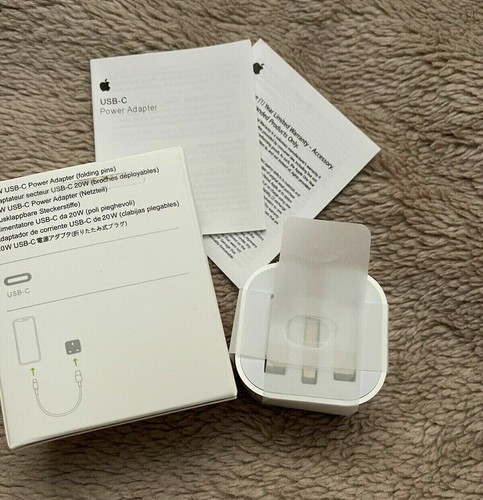 GENUINE ORIGINAL Apple 20W USB-C Charger Mains Power Adaptor Plug. - Picture 2 of 6