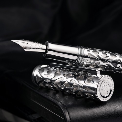Penna stilografica pistone Hongdian D1, penna stilografica cava scheletro EF/F regalo ufficio - Foto 6 di 8