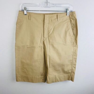 Liz Claiborne Shorts Womens Casual Simple Solid Color Tan Casual Bermuda 8