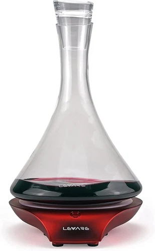 Levare Electric Wine Aerator Decanter Glass Set Holiday Red Wines Pourer Stopper