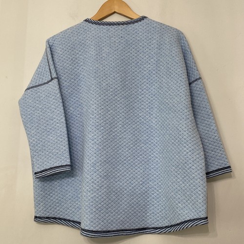 TUCKERNUCK Reversible Ally Swing Sweatshirt Top gesteppt meliert blau XS S kastig - Bild 2 von 11