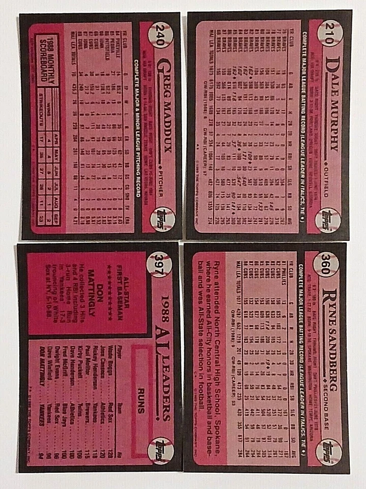1989 Topps Baseball, #201-400, You Pick, COMPLETE YOUR SET!! - Image 2 of 2