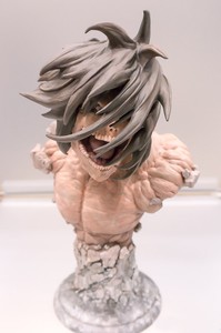 Eren Jaeger Attack on Titan Bust Unpainted Statue Figure Model Resin