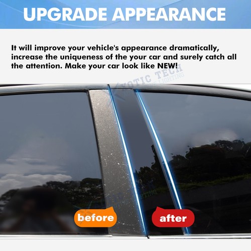 For Honda Civic Sedan 2022-up 6PCS Black Pillar Posts Door Trim Piano Cover Kit - Bild 7 von 14