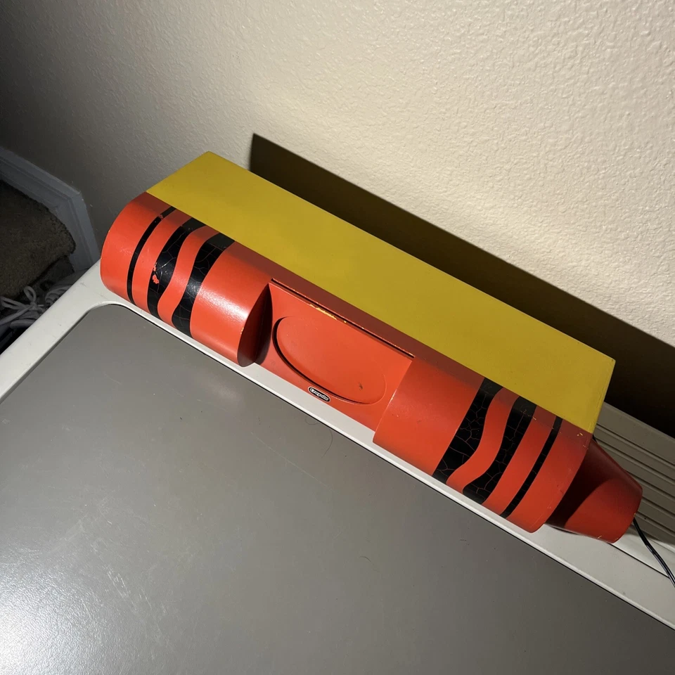 Estante de fotos vintage Crayola crayón azul y rojo para fotos de 3,5" X 5" Foto 2 de 4