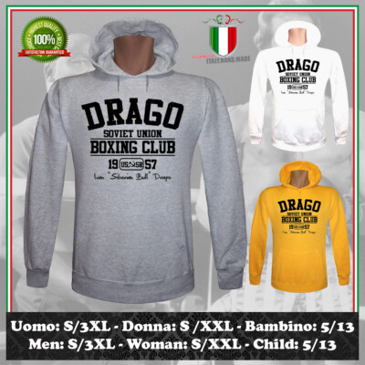 SWEATSHIRT DRACHE BOXING CLUB IVAN INSPIRIERT BOXEN UDSSR SOWJET HERREN DAMEN KINDER HOODIE
