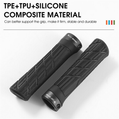 WEST BIKING Lock-On Bike Handlebar Grips - Ergonomic Pair For MTB & Folding Bicycles