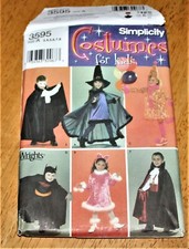 Simplicity: PATTERN 3595 HALLOWEEN COSTUMES 6 styles - Sizes 3-8 - Pre-cut