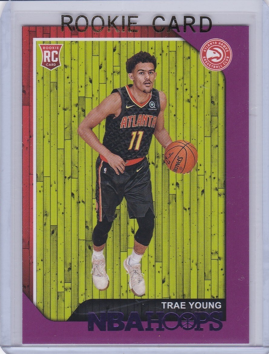 TRAE YOUNG ROOKIE CARD Atlanta Hawks Basketball NBA Hoops RARE