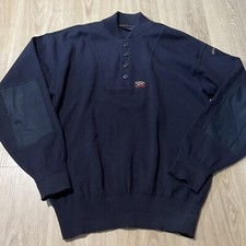 Paul and Shark Yachting Heavy Wool Blend Sweater Jumper Large L Blue