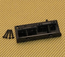 BB-00TB-003 Black 2-Saddle 4-String Bass Bridge w/Mounting Screws 18mm SS