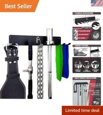 Innovative 9/11 Hook Gym Wall Rack - Secure Storage for Resistance Bands & More