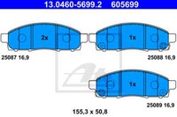 ATE BremsbeläGe Bremsbelegsatz Vorne Passend FüR Nissan NV200 Evalia