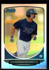 THOMAS MILONE TAMPA BAY RAYS MINT REFRACTOR ROOKIE   SP 2013 BOWMAN CHROME B6