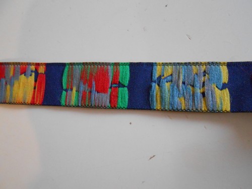 Embroidered/Woven Airplane Motif Jean-like 3/4" Ribbon ~ by the yard - Picture 3 of 4