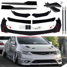 For Honda Civic Front Bumper Lip Spoiler Splitter Body Kit Side Skirt Rear Lip
