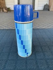 Vintage THERMOS King Seeley Bottle 2210 Blue Made in USA