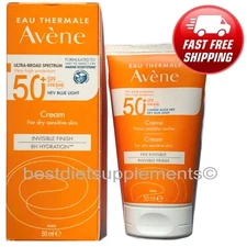 Avene SUN Cream Perfumed Invisible Sunscreen SPF50+, 50ml, 1.7oz EXP:05/2027