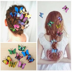 Download Butterfly Hair Clips 10 Mixed Imitation 3d Festival Summer Party Wedding Gift Ebay