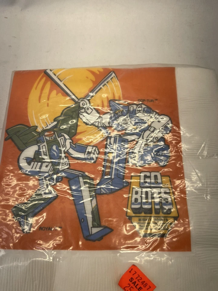Servilletas Go Bots Party Supplies 1985 sello nuevo stock antiguo sellado Foto 2 de 4