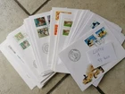 SWITZERLAND LOT OF 58 ENVELOPES FDC ENTER ALL PHOTOS
