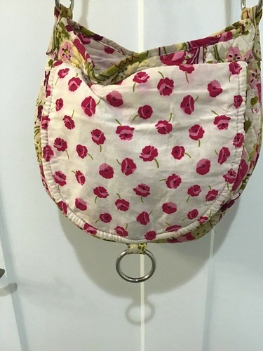 Vera Bradley Make Me Blush Saddle Up Crossbody Purse Bag Pink Green Floral - Picture 4 of 6