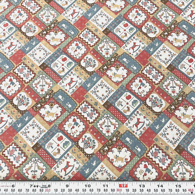 Vintage Novelty Cheater Patchwork Unbranded Cotton Fabric by the HALF YARD 18x45