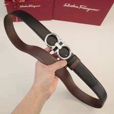 Cintura SALVATORE FERRAGAMO Original 120cm Reversibile Nero *FINE SALDI Da - 55%