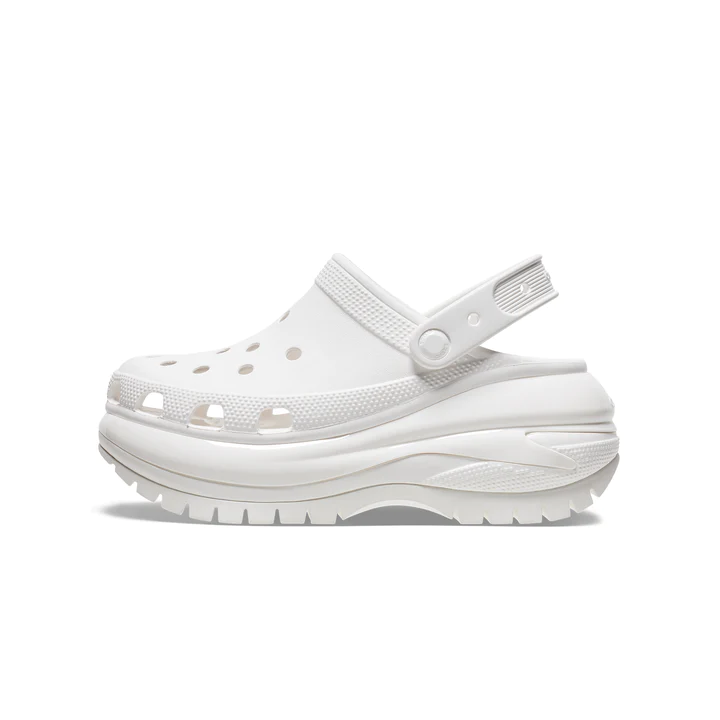 New CROCS Mens UNISEX MEGA CRUSH CLOG 207988-100 WHITE US M 4 - 7