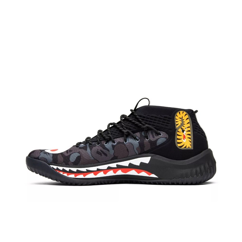 靴 adidas Dame 4 A Bathing Ape Camo AP9975 adidas A Bathing Ape x Dame 4 'Black Camo' Casual patchwork