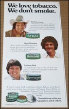 1978 Skoal Tobacco Print Ad Clipping Carlton Fisk Walt Garrison Shep Messing