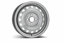 2 Stahlfelgen Alcar 7160 Citrön C-Zero Typ1 4x15  4/100 ET 35 Vorderachse silber