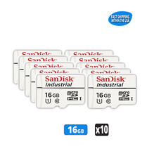 Sandisk 16GB Industrial MicroSDHC Memory Cards Bulk Wholesale Class 10 UHS-I x10