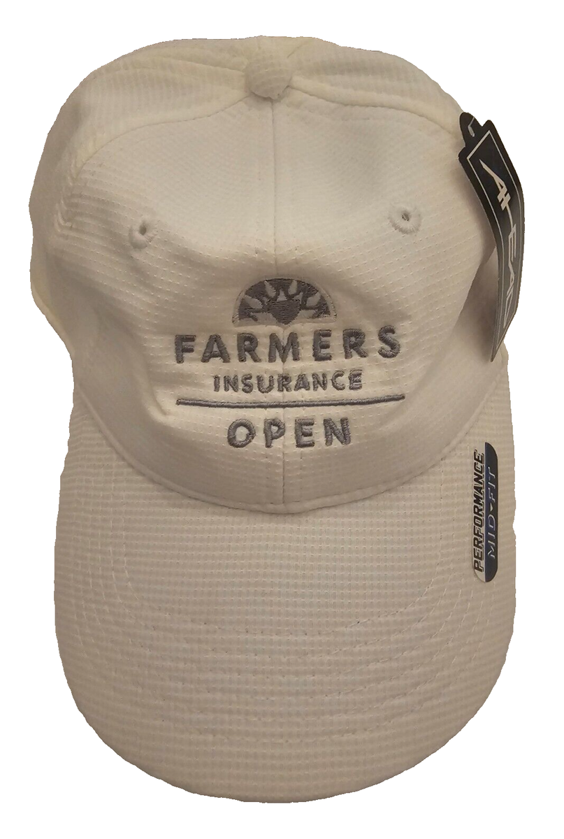 NEW Ahead Golf Hat Baseball Cap Farmers Insurance Open White PGA Tour  Tournament
