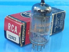 RCA 12AX7 ECC83  TUBE SINGLE LONG BLK PLT 1950 NOS NIB AUDIO TST LOW NOISE