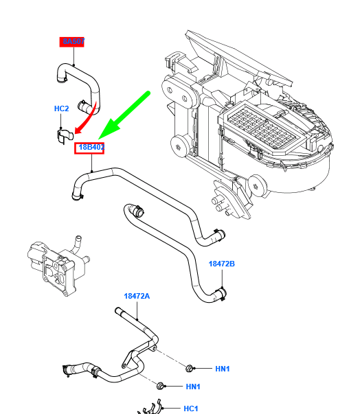 FORD TRANSIT CONNECT MK1 Heater Outlet Hose RHD 5104719 NEW 