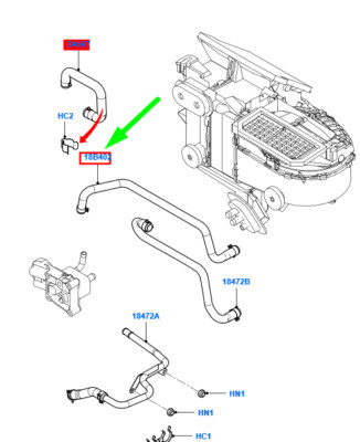 FORD TRANSIT CONNECT MK1 Heater Outlet Hose RHD 5104719 NEW  
