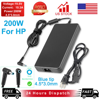 200W AC Adapter Charger for HP ZBook 17 G5 Series Gaming Laptop PC 3.0*4.5mm