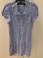 BHS Two Set Blue/White Gingham School Dresses - Age 9