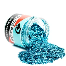 2oz Sky Dive 0.025 Blue Metal Flake - Solvent Resistant Glitter