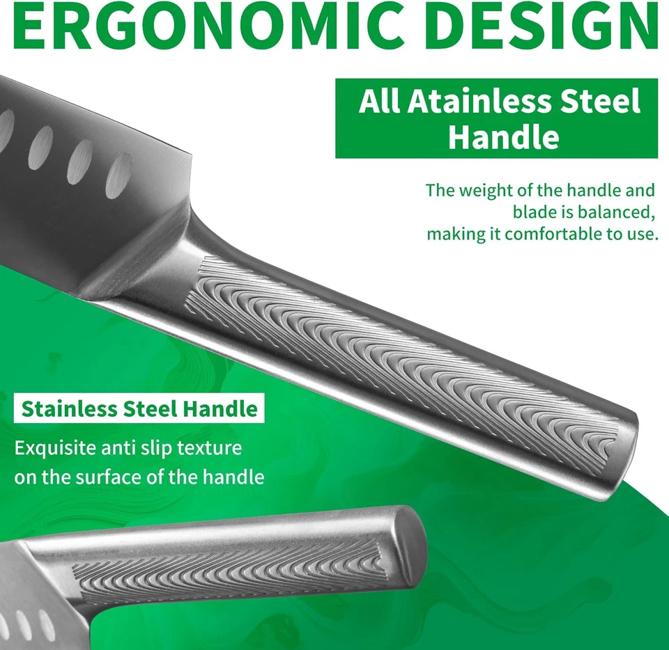 Set Di Coltelli Da 14 Pezzi, Set Di Coltelli Da Cucina Lavabili in Lavastoviglie - Immagine 4 di 4