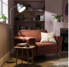 Home Morlie Floor Lamp 152cm Matt Grey Metal E27 In-Line Switch IP20 Lamp New